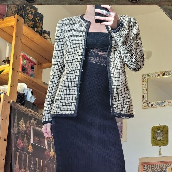 Other Escada Vintage Italian Blazer Wool & Silk Blend - Size 38 Size XS / US 0-2 / IT 36-38 - 4 Thumbnail
