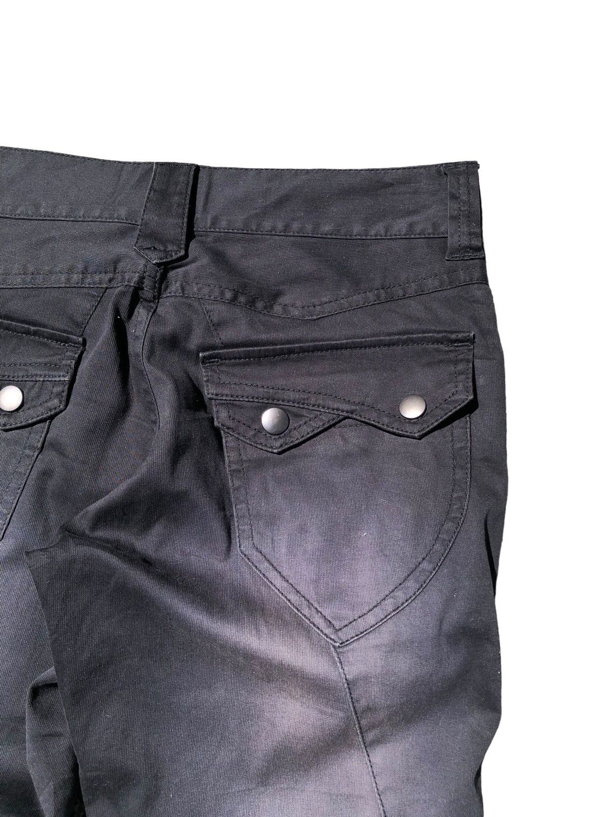 Japanese Brand Michel Klein acid wash spiral cut flare pants Size US 33 - 11 Thumbnail