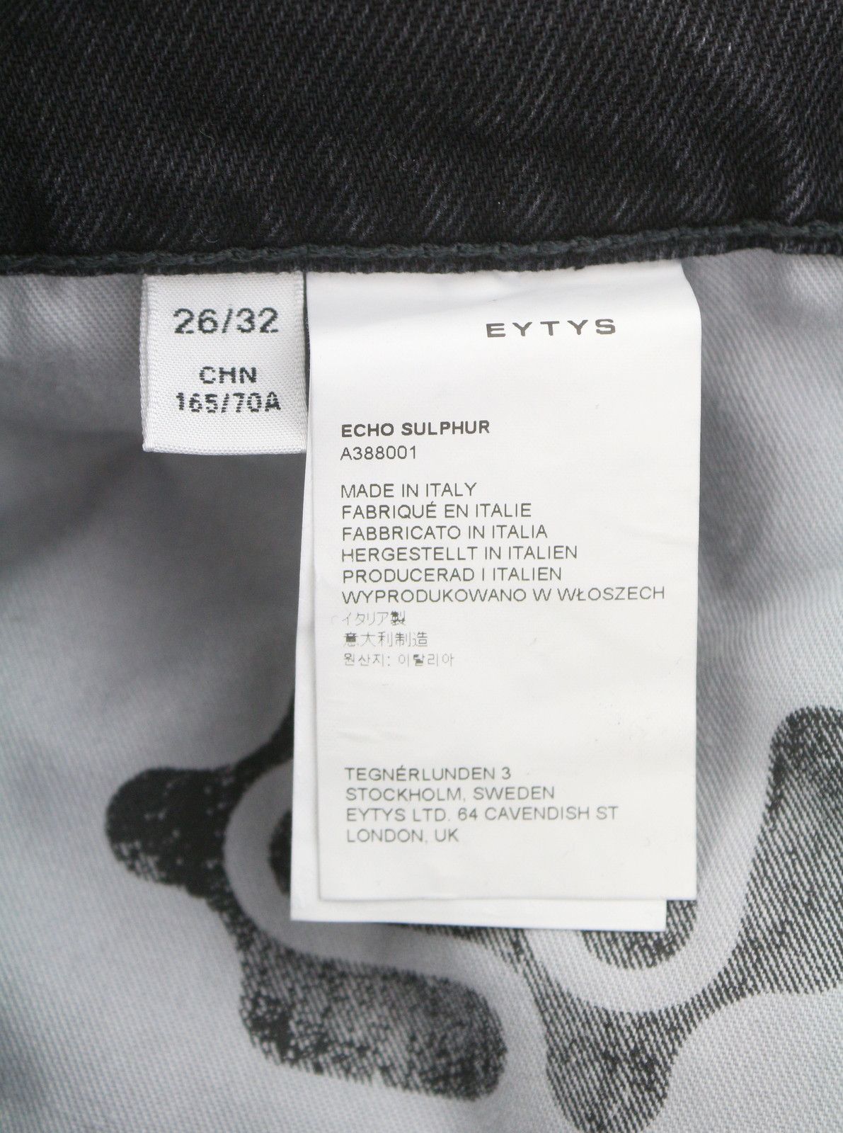 Eytys ECHO SULPHUR ULTRA BAGGY W26/L32 Black Faded RRP370 89320 Size 26" / US 2 / IT 38 - 10 Thumbnail