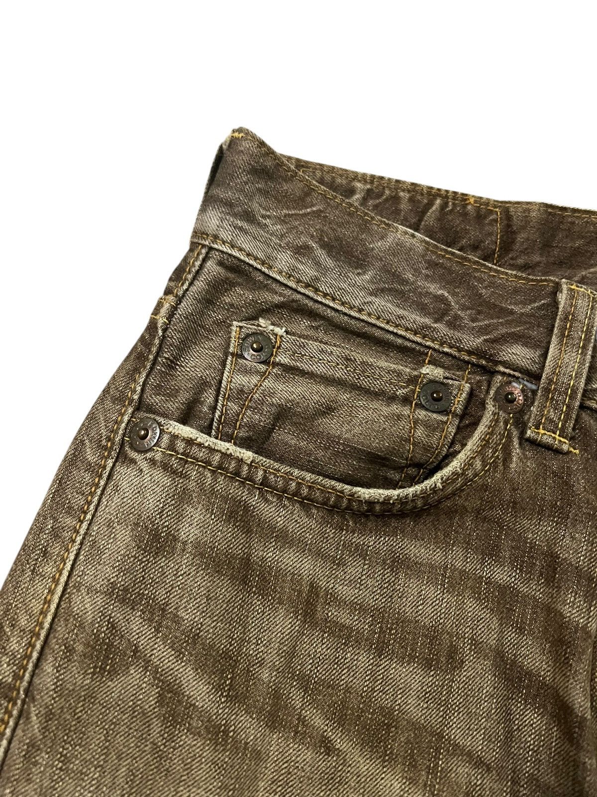 Kapital Vintage Edwin Brown 503 Clawmark Mud wash Jean Size US 31 - 8 Thumbnail