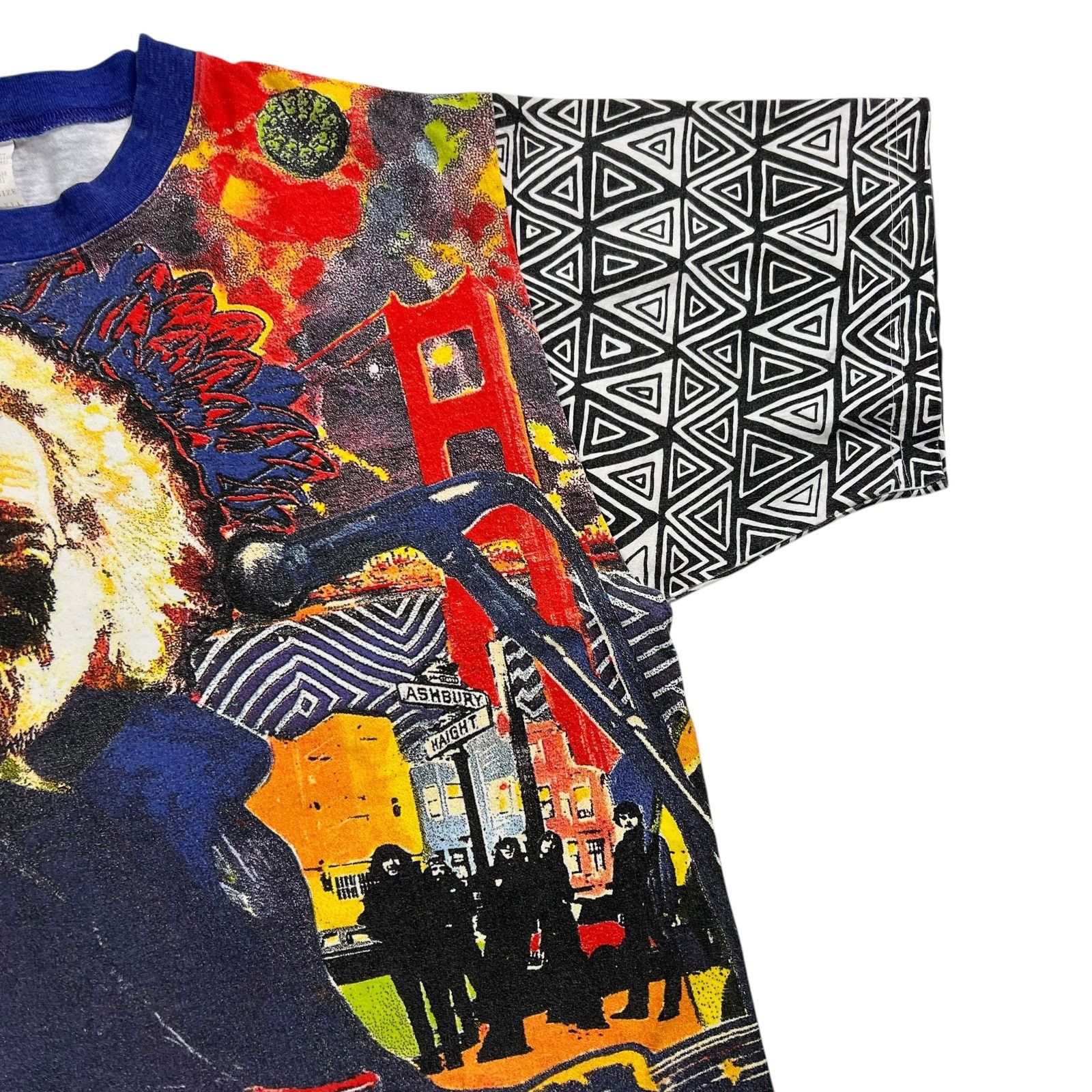 Band Tees × Grateful Dead × Vintage Vintage 90s Jerry Garcia Heaven Smiles Michael Rios AOP tee Size US XL / EU 56 / 4 - 5 Thumbnail