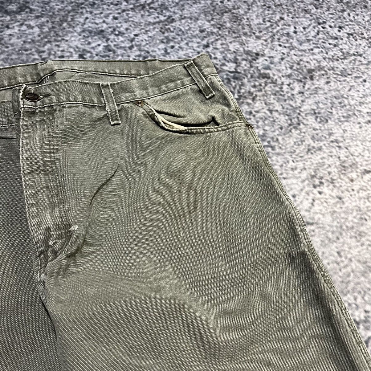 Dickies VINTAGE BAGGY DICKIES FADED GREEN WORKWEAR CARPENTER JEANS Size US 40 / EU 56 - 10 Thumbnail