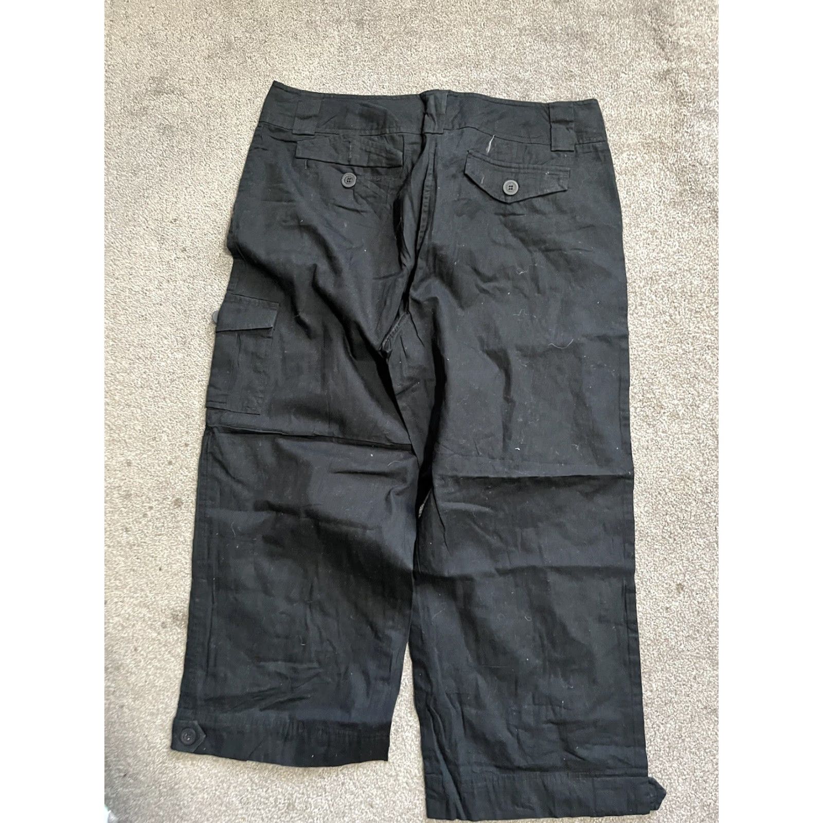Vintage New York & Company Pants Cargo Pants Womens 12 Black Cotton Size 34" / US 12 / IT 48 - 3 Thumbnail