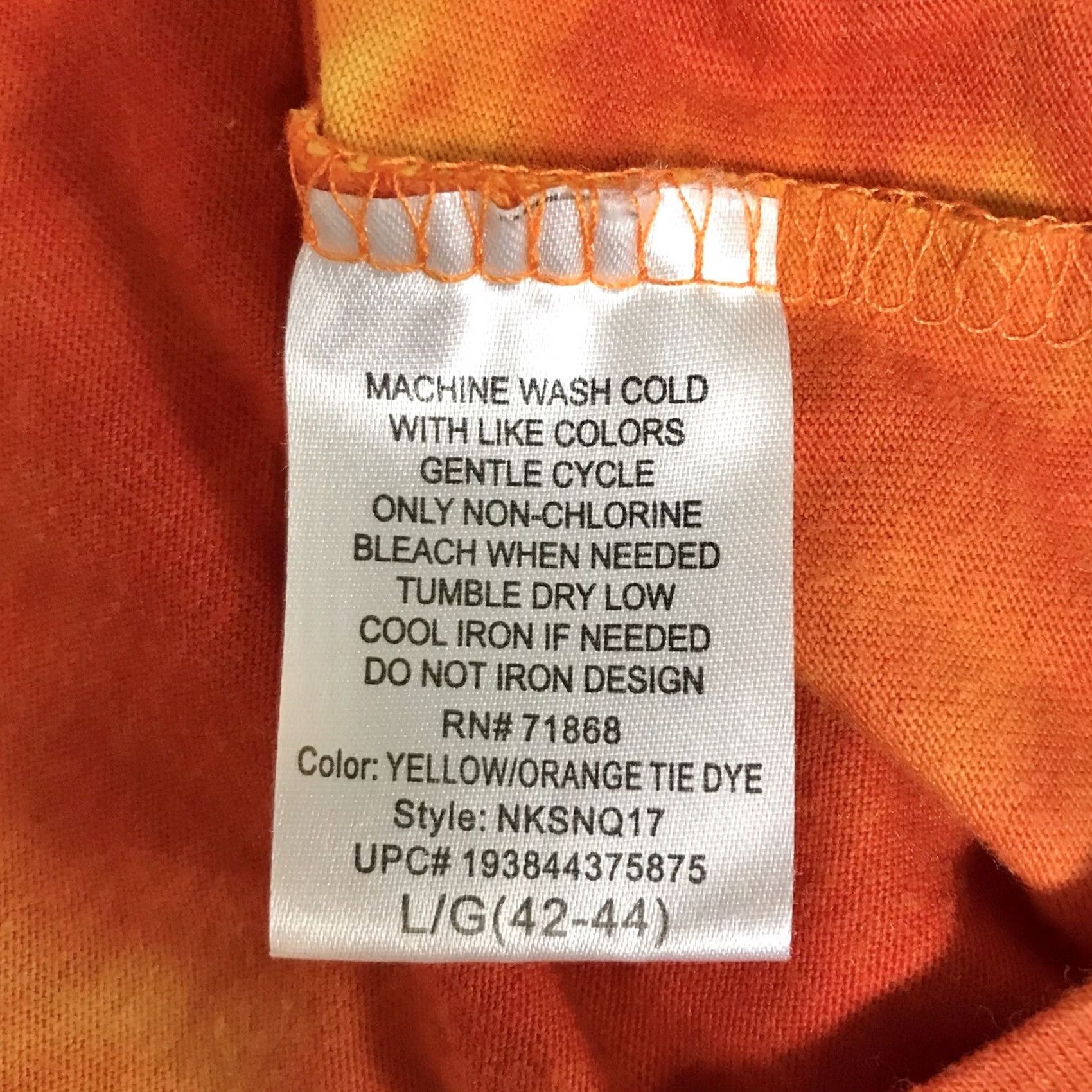 Nickelodeon Nickelodeon Reptar Tie-Dye Long Sleeve T-Shirt L Orange Yellow Unisex Adults Crew Neck 90s Rugrats Graphic Size US L / EU 52-54 / 3 - 4 Thumbnail