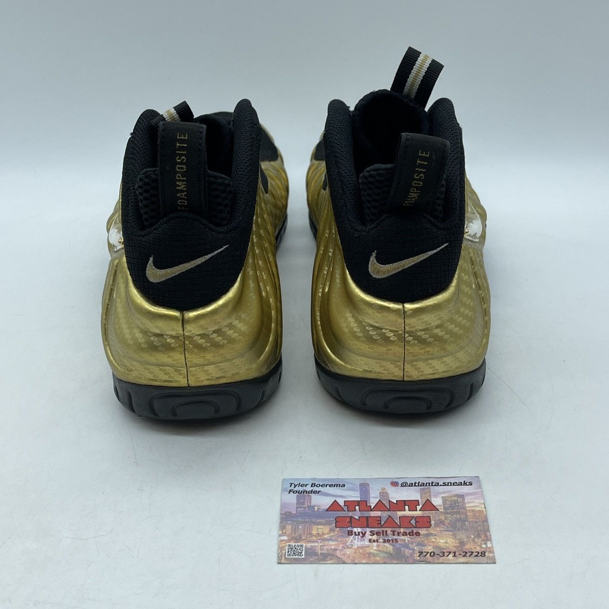 Nike Air foamposite metal gold Size US 8.5 / EU 41-42 - 3 Thumbnail
