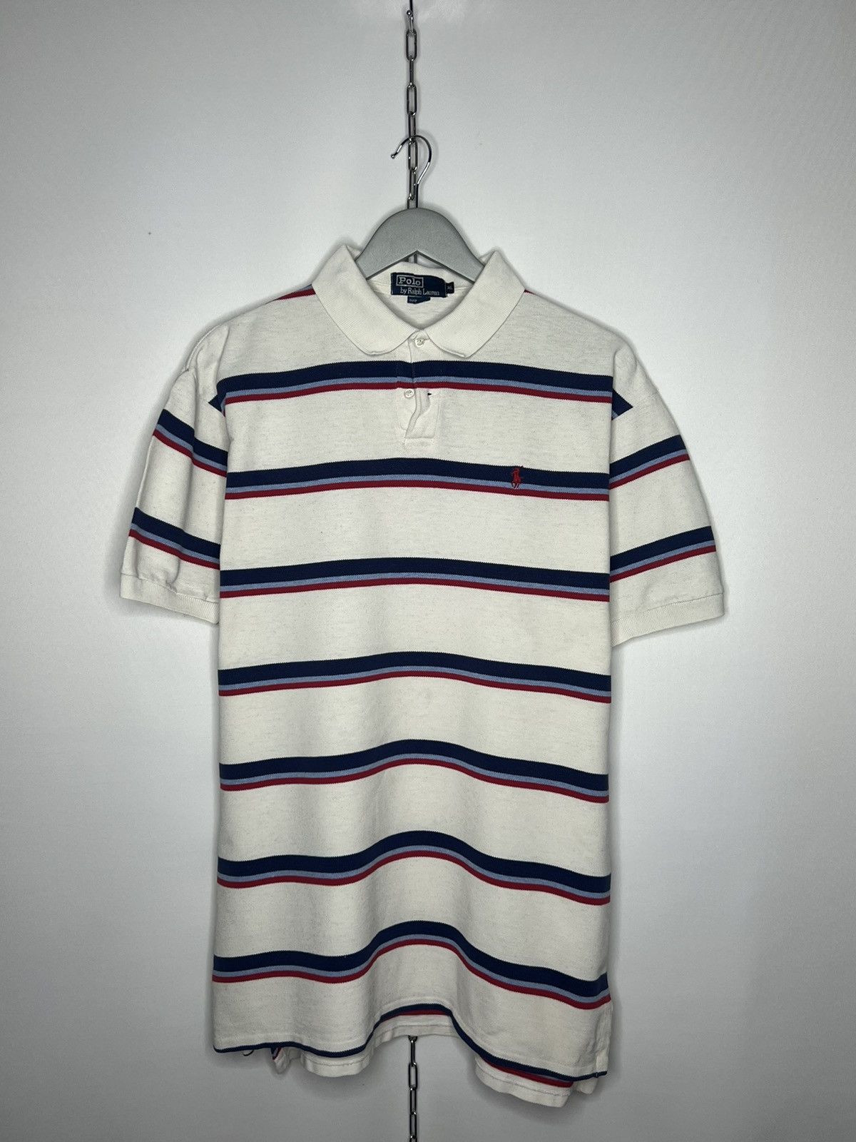 Polo Ralph Lauren × Vintage 🐎Vintage Polo Ralph Lauren Striped Polo Rugby Shirt🐎 Size US XL / EU 56 / 4 - 1 Thumbnail