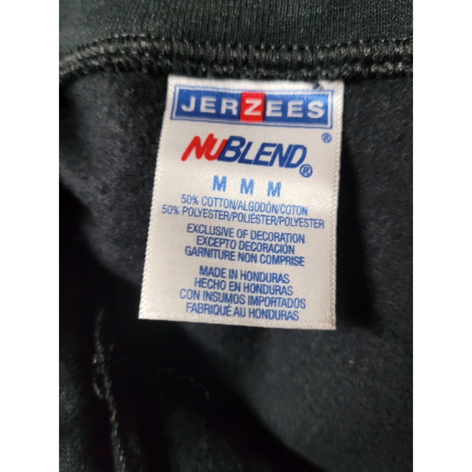 Jerzees Jerzees Sweatshirt Pullover 1/4 Zip School Union Graphic Print Black M Mens Size US M / EU 48-50 / 2 - 3 Thumbnail
