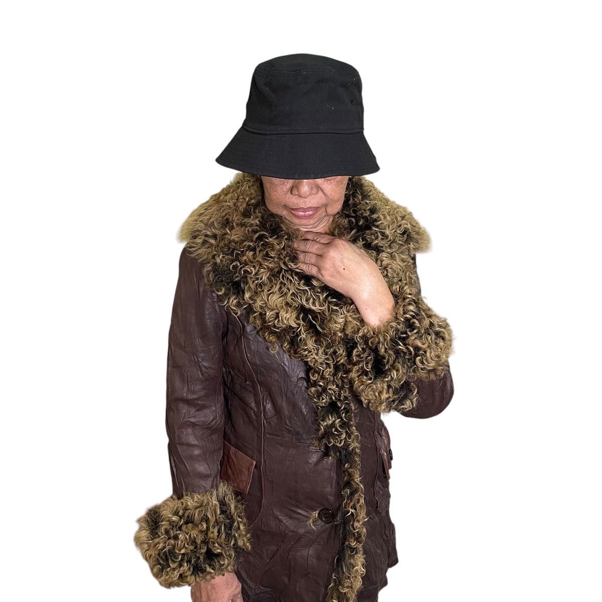 14th Addiction Y2k Sheep Leather Fur Jacket kmrii midas fuga gothic style Size S / US 4 / IT 40 - 3 Thumbnail
