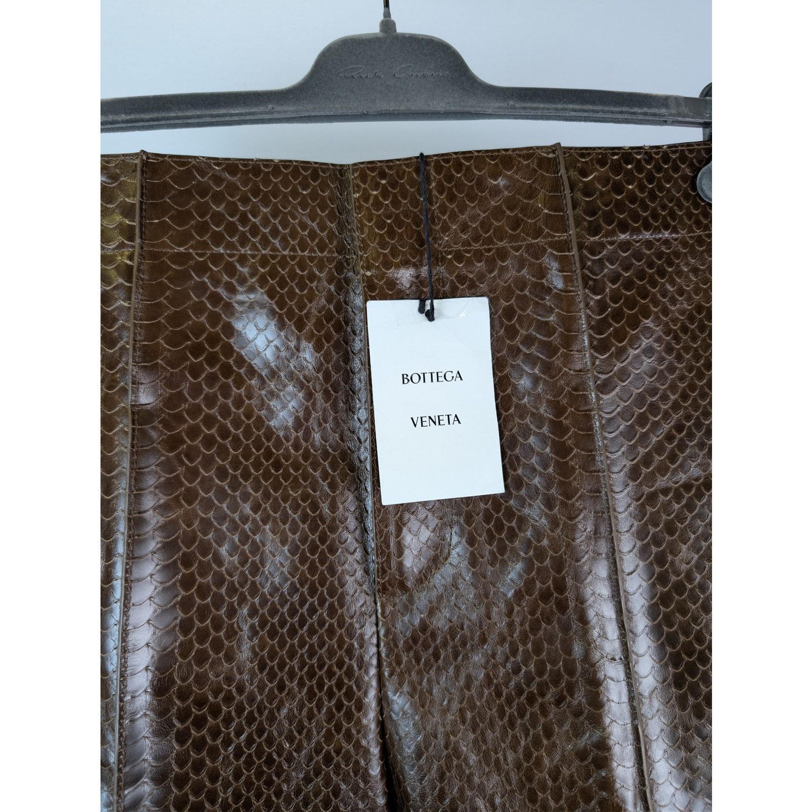 Bottega Veneta o1rshd1 Carved Leather Snake Trousers Pants in Nut Size US 32 / EU 48 - 8 Thumbnail