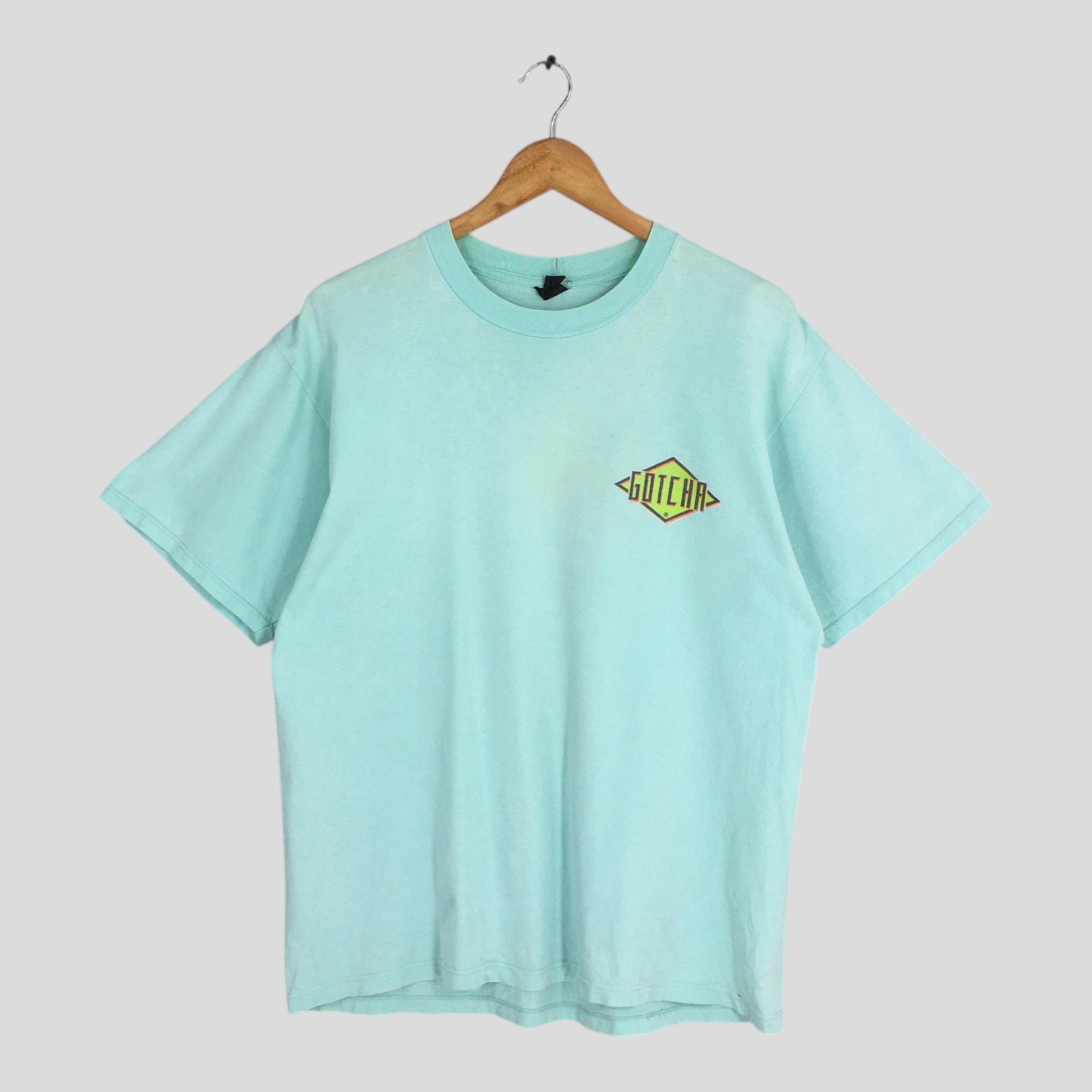 Gotcha Vintage 90s Gotcha Hawaii Surf Green T shirt Medium Size US M / EU 48-50 / 2 - 5 Thumbnail