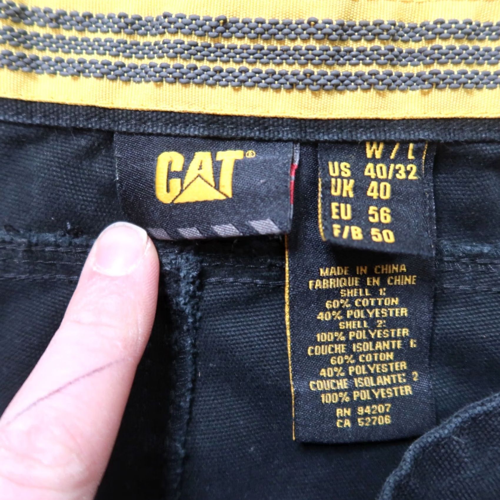 Caterpillar Caterpillar Cargo Pants Mens 40x32 Black CAT WorkWear Distressed Cargo Pants Regular Straight Men Black Cat Workwear Size US 40 / EU 56 - 7 Thumbnail