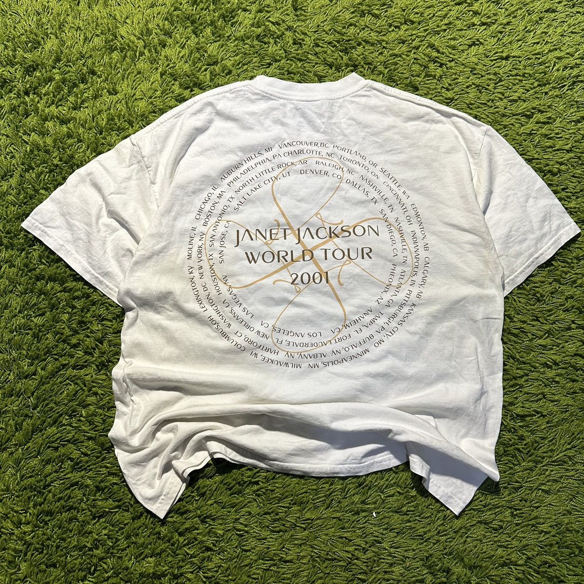 Vintage Vintage 2001 Janet Jackson All For You Tour Tee Size US XL / EU 56 / 4 - 2 Thumbnail