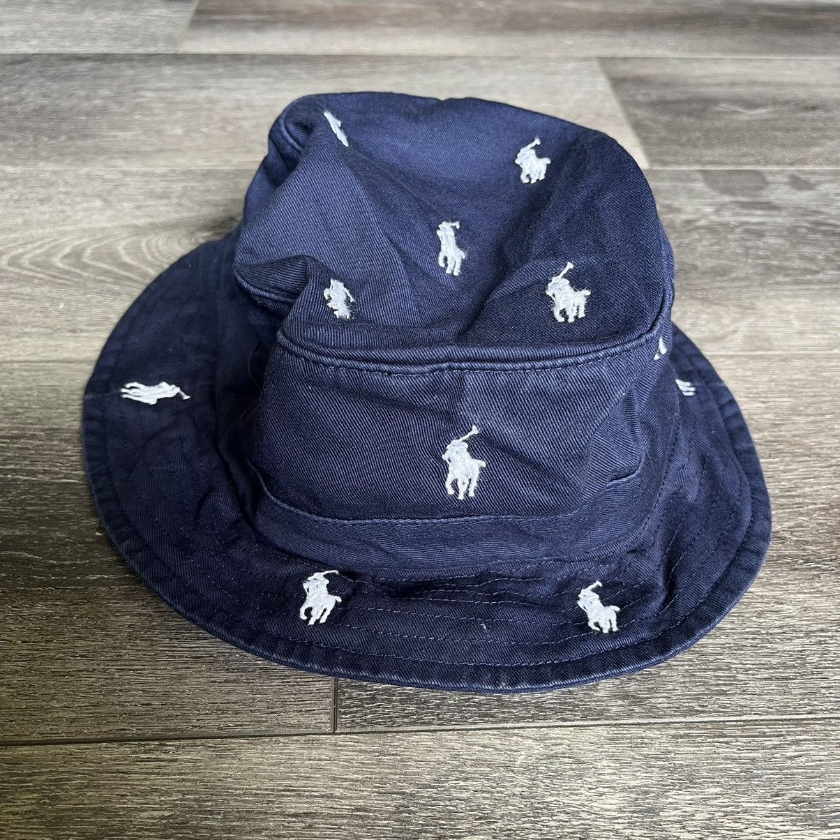 Polo Ralph Lauren × Ralph Lauren Polo Ralph Lauren Multi Pony Scattered Logo Beach Bucket Hat Size ONE SIZE - 3 Thumbnail