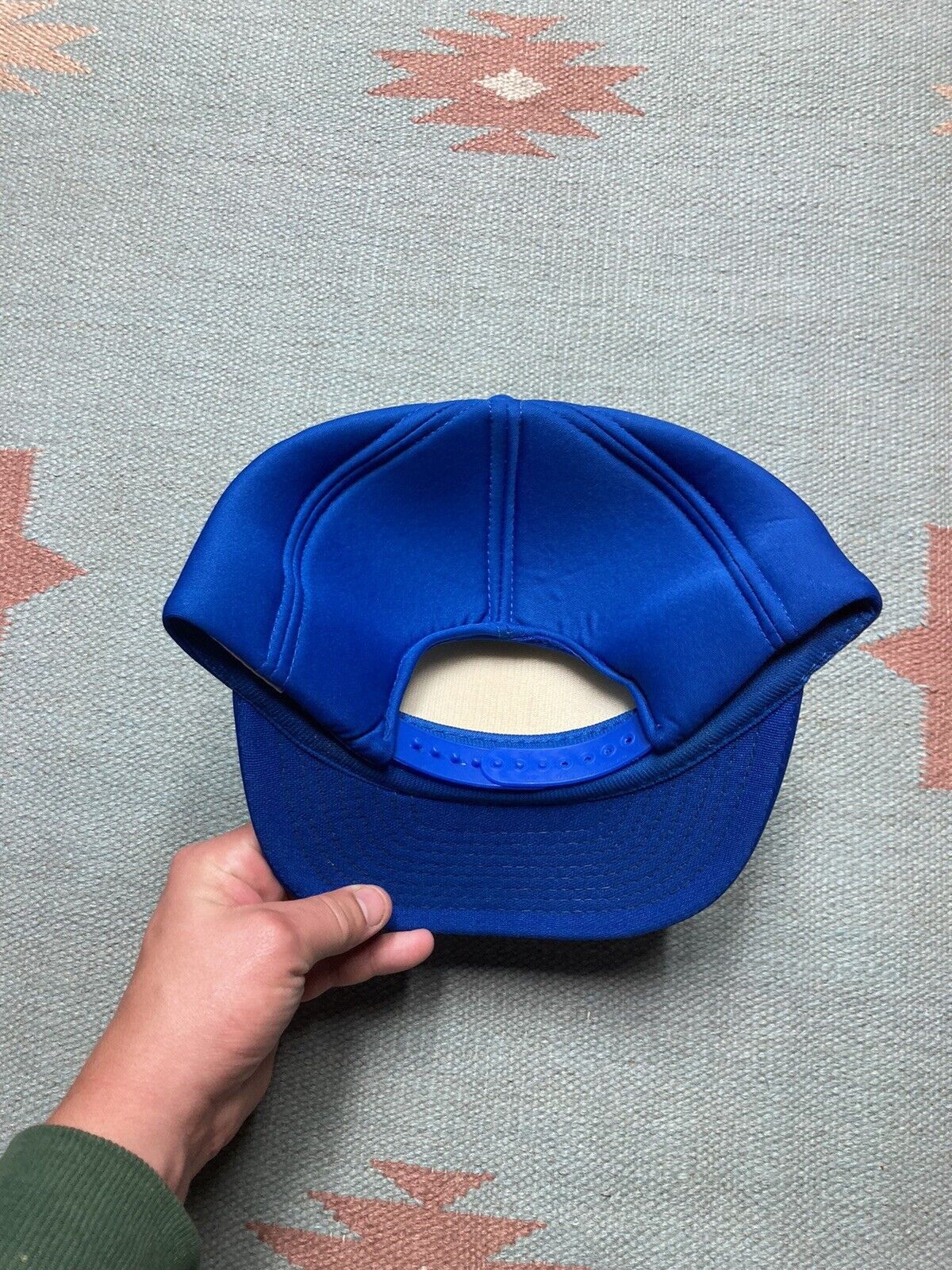 Vintage VTG 80s SnapBack hat Manpower temporary services blue Size ONE SIZE - 4 Thumbnail