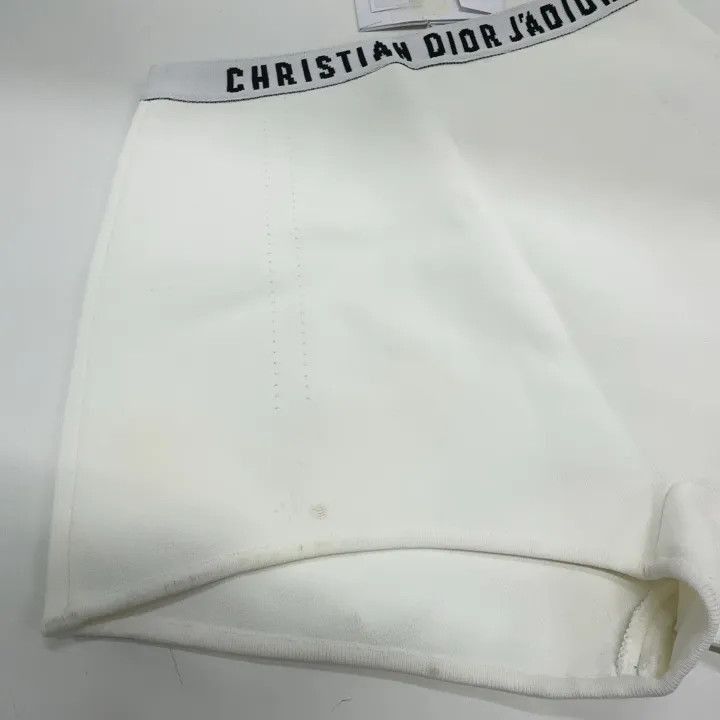 Dior Dior White Logo Waist Slim Fit Shorts 0079-2507 Size 23" - 7 Thumbnail