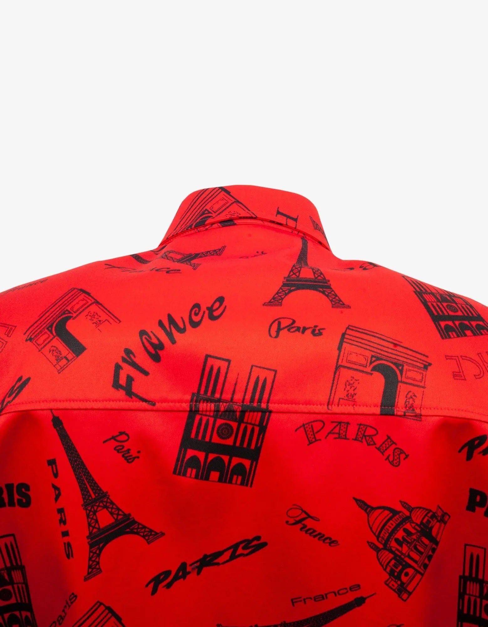 Balenciaga Balenciaga Red Tourist Print Square Back Shirt - SS20 Size US M / EU 48-50 / 2 - 4 Thumbnail