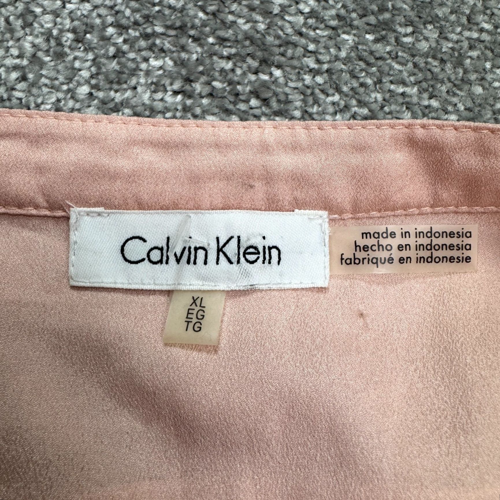 Calvin Klein Calvin Klein Snake Print Button Down Tunic Blouse Womens XL Pink Sheer Top NWOT Size XL / US 12-14 / IT 48-50 - 6 Thumbnail