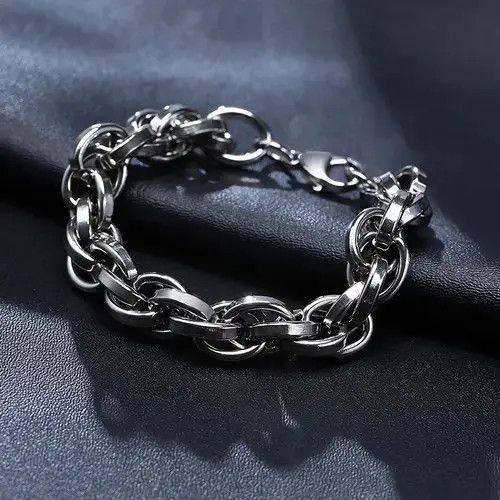 Japanese Brand Vintage Twisted Rope Chain Stainless Steel Bracelets Size ONE SIZE - 4 Thumbnail
