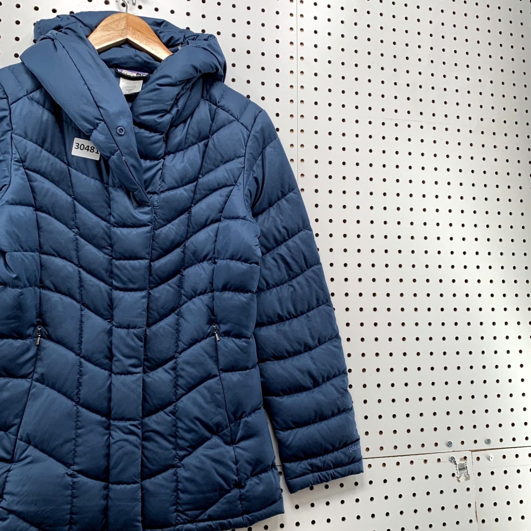 Patagonia Patagonia Down Puffer Jacket Womens XS Downtown Loft Blue Hooded Coat Size XS / US 0-2 / IT 36-38 - 4 Thumbnail