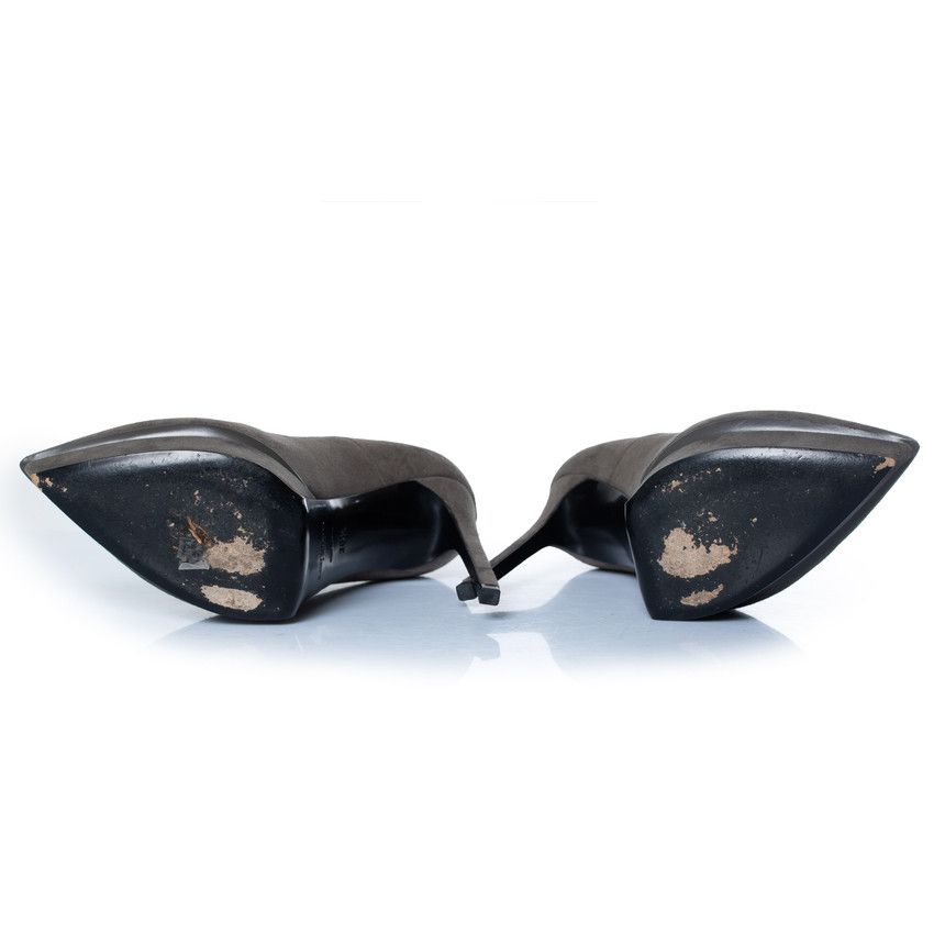 Saint Laurent Paris Saint Laurent, Grey suede janis pump Size US 6.5 / IT 36.5 - 6 Thumbnail