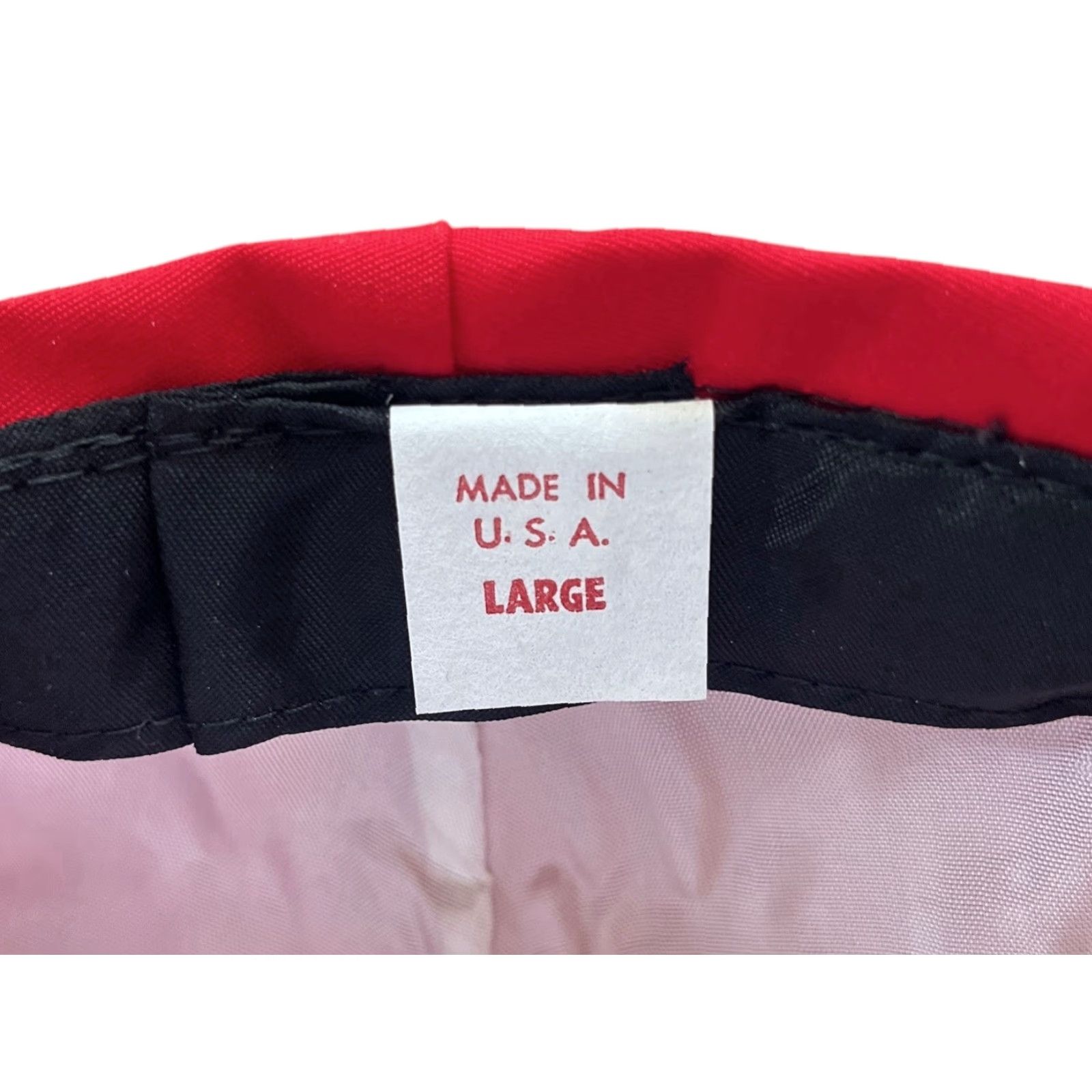 Vintage VINTAGE cabbie drivers flat cap hat Mens Large Red 90s deadstock NWOT USA Slim Snap On Bill Size ONE SIZE - 3 Thumbnail
