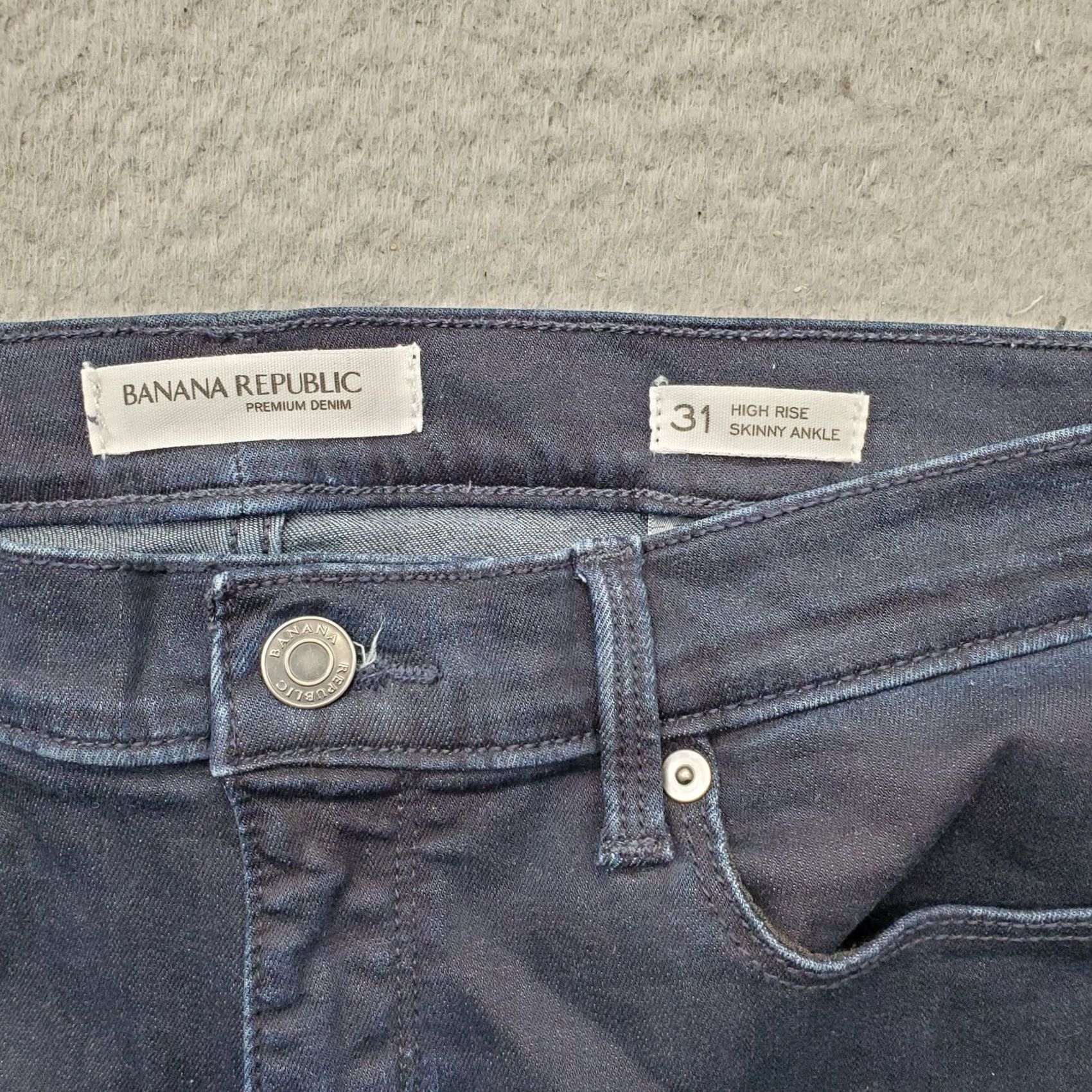 Banana Republic Banana Republic Womens Jeans Skinny 31 Blue Denim High Rise Outdoor Vintage No Size 24" / US 00 / IT 34 - 7 Thumbnail