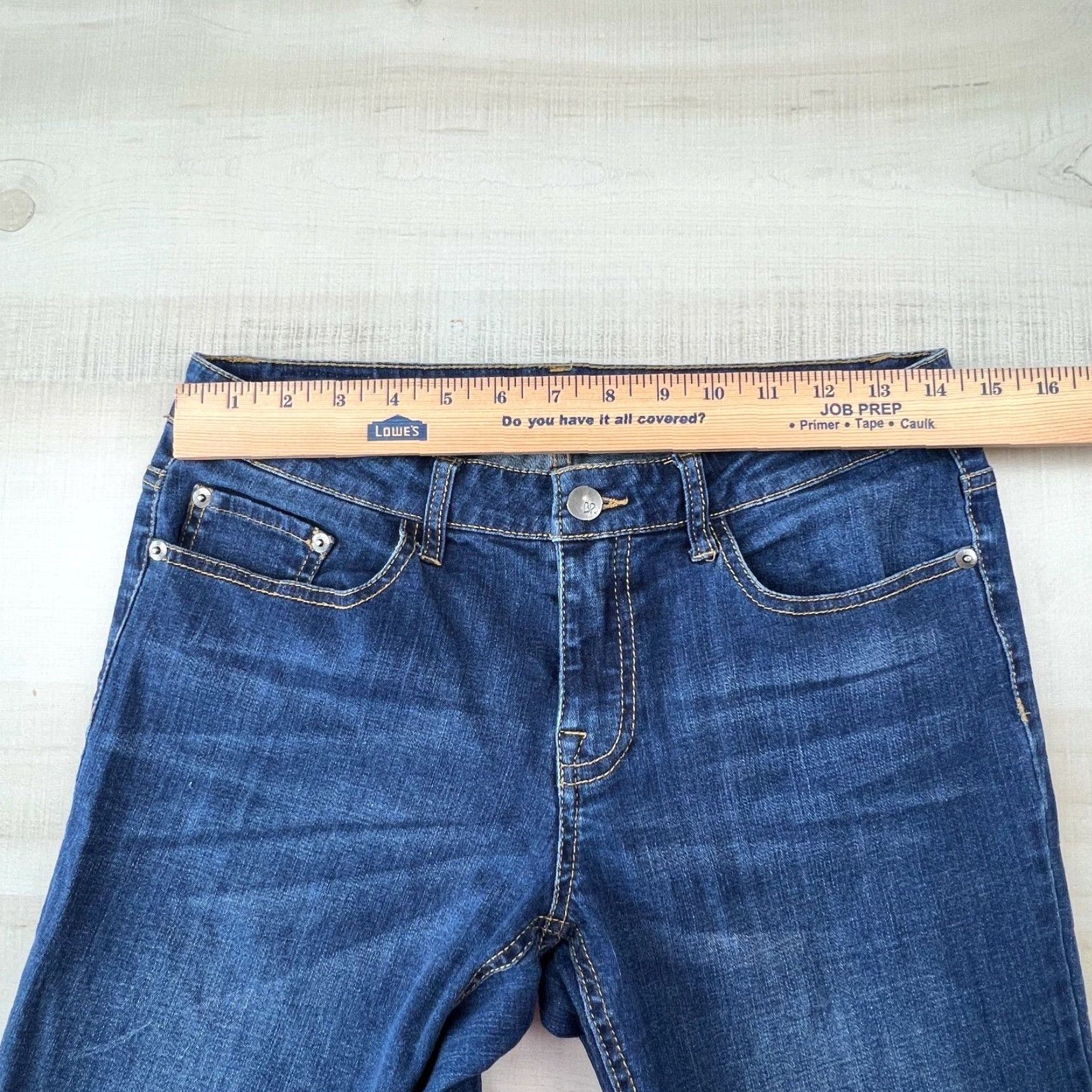 Vintage BP Womens Slim Straight Jeans Medium Wash Blue Low Rise Size 26 Size 26" / US 2 / IT 38 - 7 Thumbnail