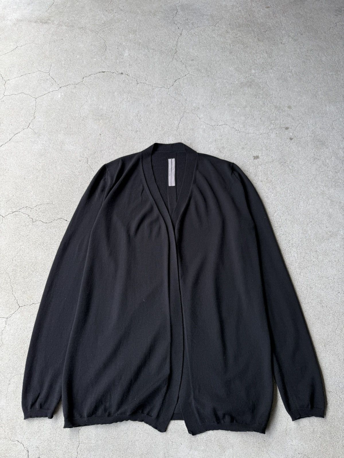Rick Owens Rick Owens 17FW GLITTER Black Collaless Longsleeve Cardigan Size US S / EU 44-46 / 1 - 7 Thumbnail