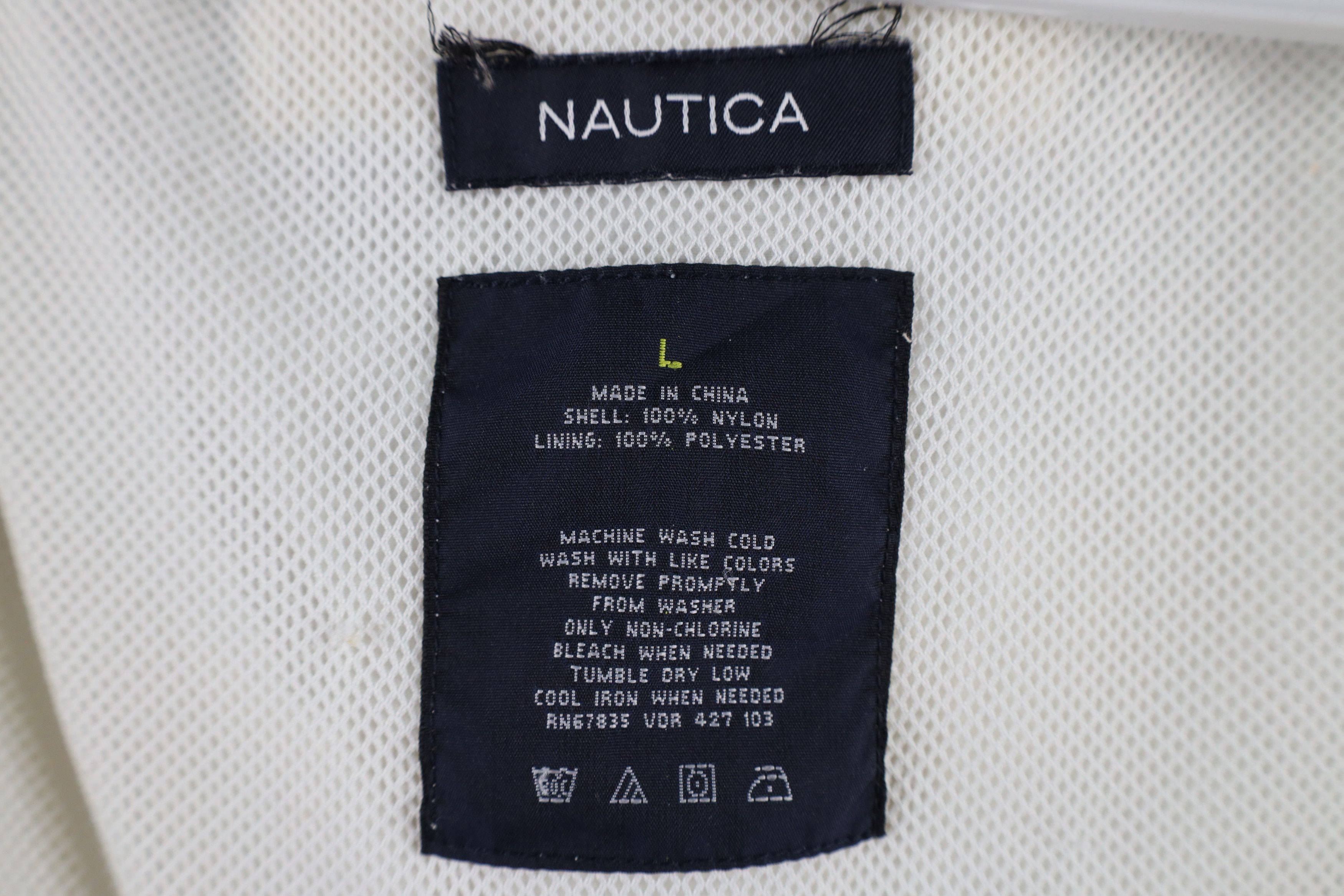 Nautica × Vintage Vintage 90s Nautica Hooded Sailing Windbreaker Jacket Cream Size US L / EU 52-54 / 3 - 10 Thumbnail