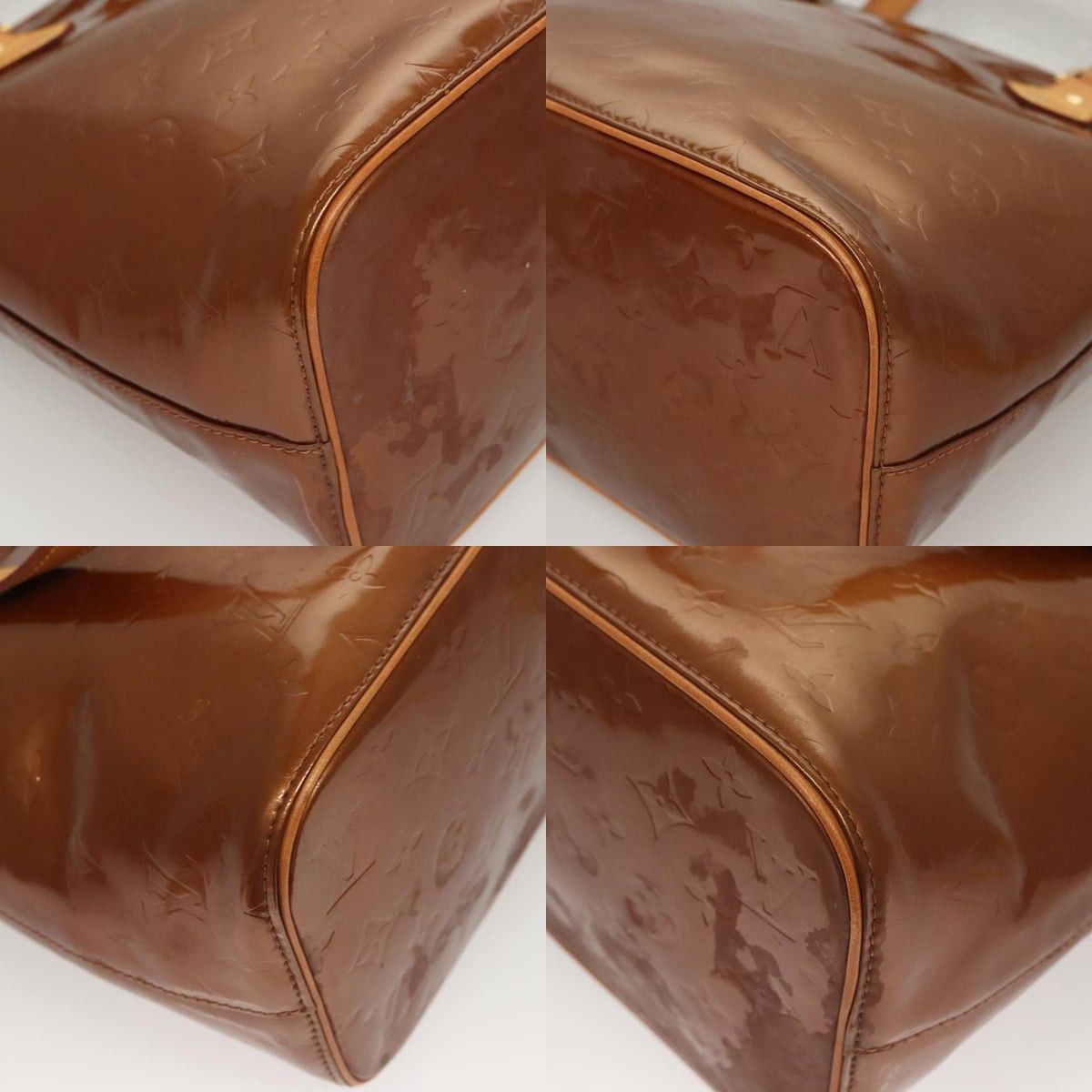 Louis Vuitton LOUIS VUITTON Monogram Vernis Houston Hand Bag Bronze M91122 Size ONE SIZE - 10 Thumbnail