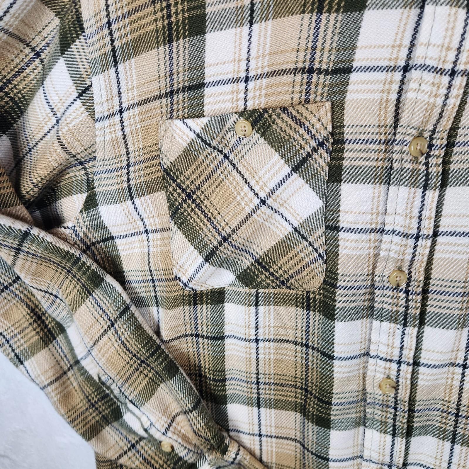 Blair Vintage John Blair Tan Plaid Flannel Size Medium Size US M / EU 48-50 / 2 - 2 Thumbnail