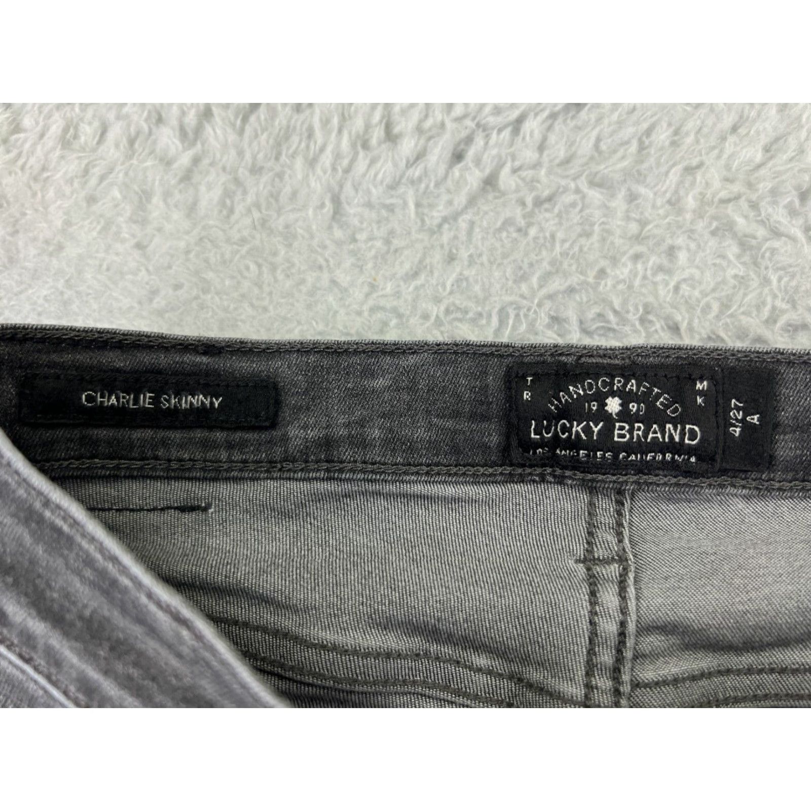 Lucky Brand Lucky Brand Jeans Womens 4 Black Skinny 5-Pocket Denim Zipper Pockets 26x27 Adult Womens Jeans Size 27" / US 4 / IT 40 - 6 Thumbnail
