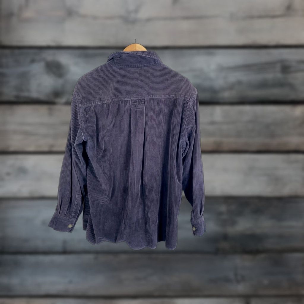 American Eagle Outfitters American Eagle Corduroy Zip Shirt Jacket Mens XL Black Faded Unlined Shacket Size US XL / EU 56 / 4 - 1 Thumbnail