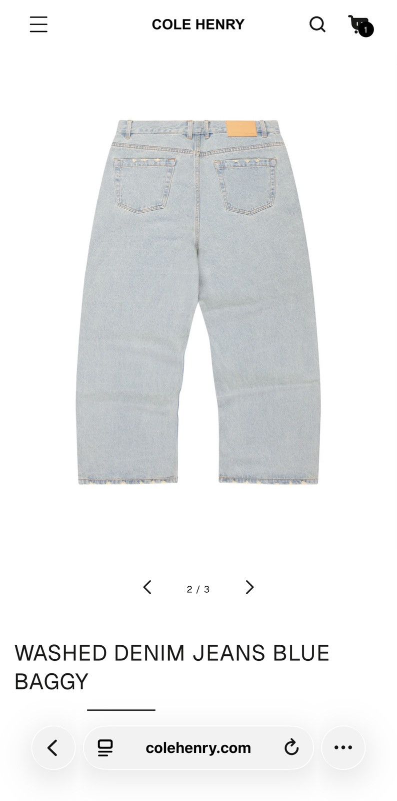 Cole Henry Cole Henry Baggy Faded Blue Denim Size US 32 / EU 48 - 2 Thumbnail