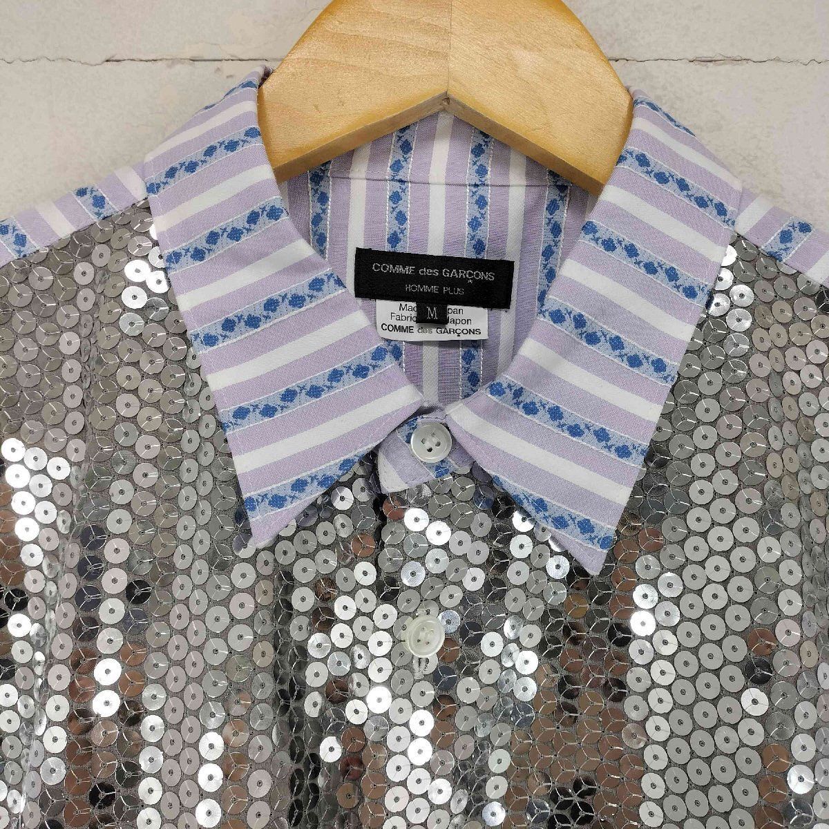 Comme des Garcons Homme Plus Comme des Garçons Homme Plus AW24 Sequin Striped Shirt Size US M / EU 48-50 / 2 - 3 Thumbnail