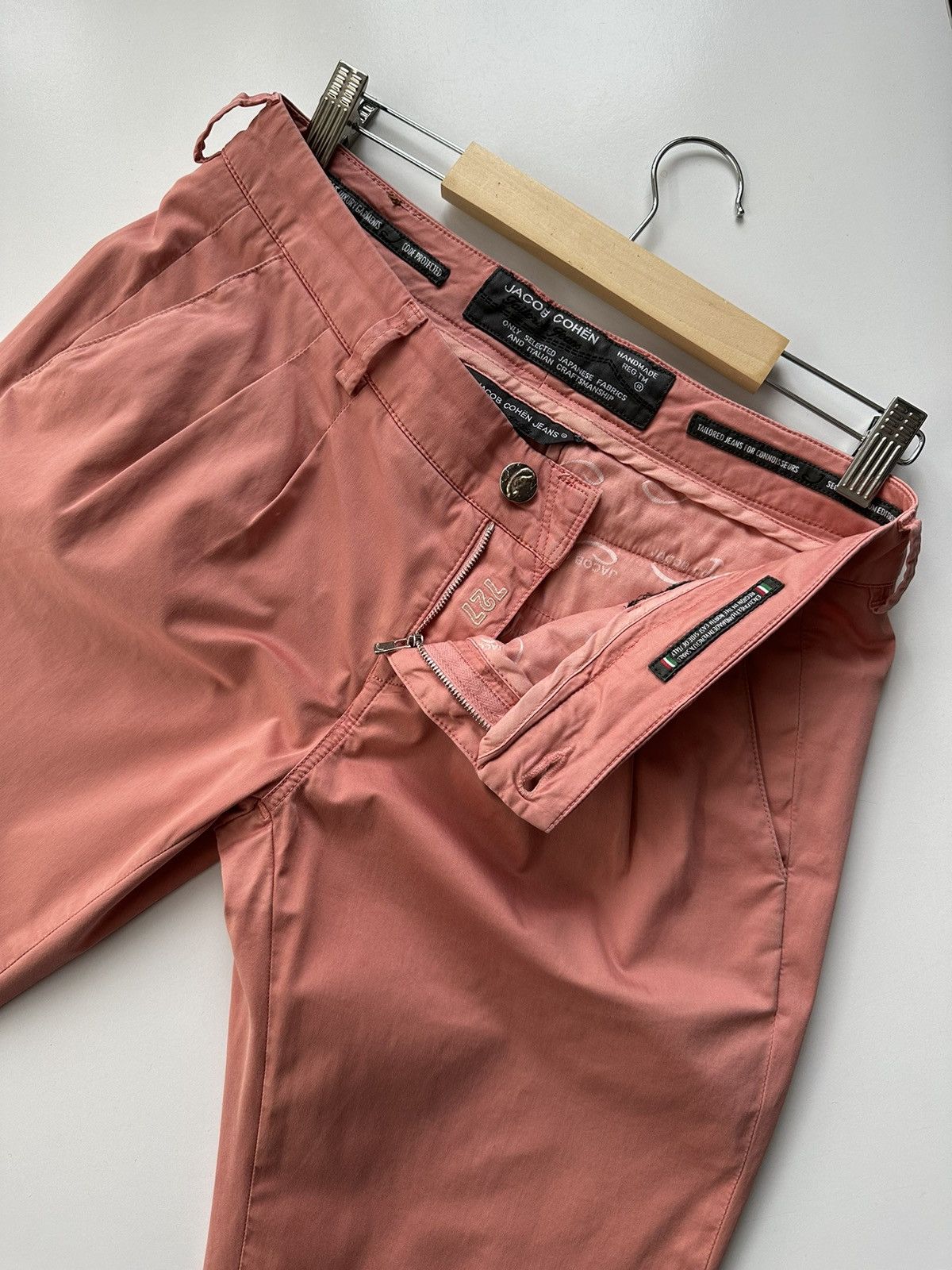 Jacob Cohen Ladies JACOB COHEN Handmade Pink Trousers Size 27" / US 4 / IT 40 - 3 Thumbnail