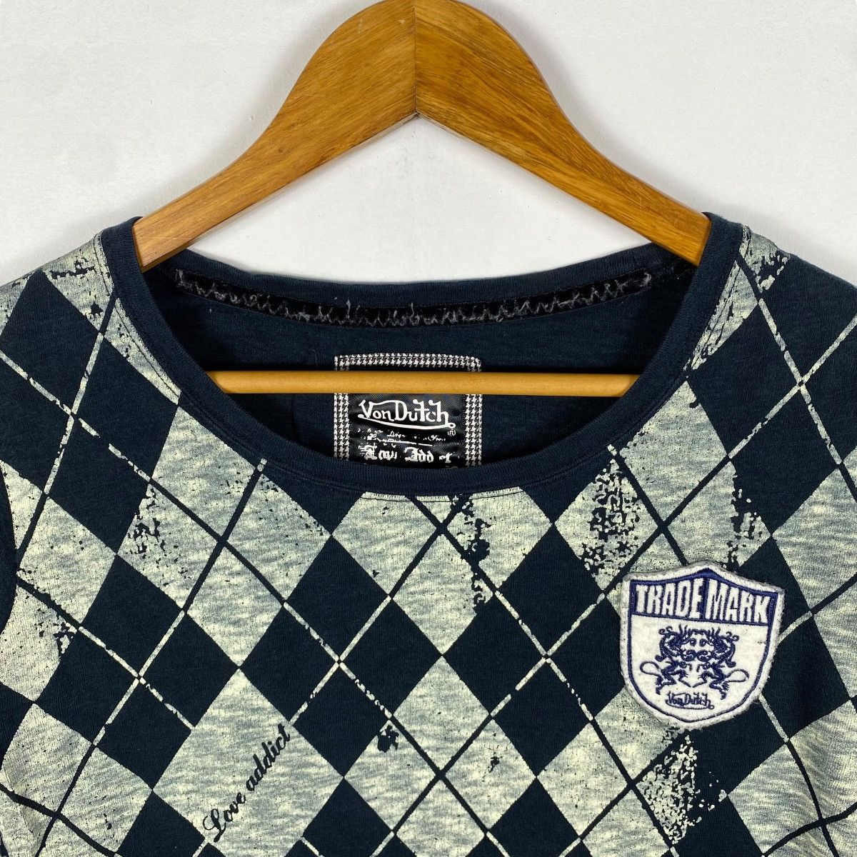 Von Dutch VON DUTCH Women Plaid Checked Design Longsleeve Tee Shirt Size L / US 10 / IT 46 - 2 Thumbnail