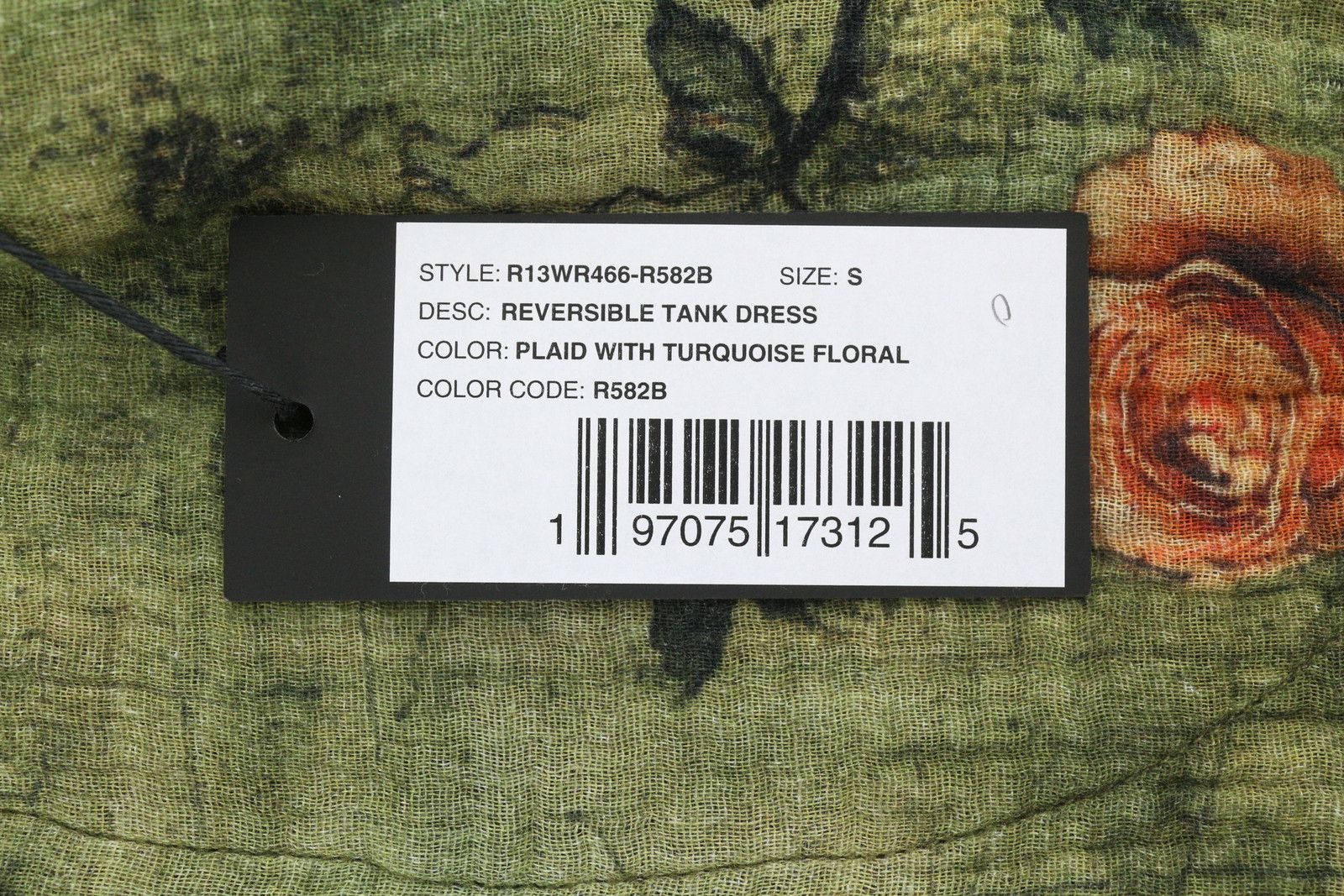 R13 REVERSIBLE TANK S Sleeveless Relaxed Midi PF25 86555 Size S / US 4 / IT 40 - 12 Thumbnail