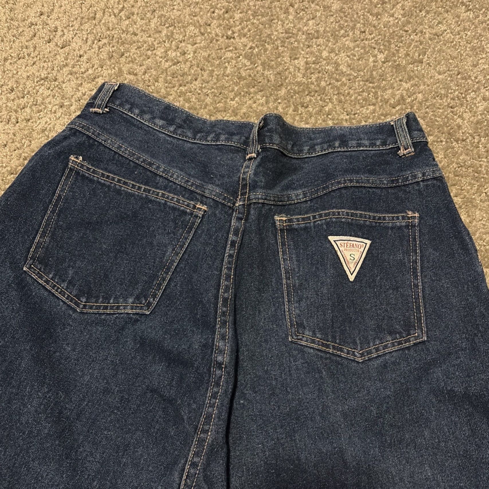 Vintage VINTAGE Stefano Dark Wash Women’s Jeans 30x29” 80s Tapered Blue Denim Size 18 Regular Womens Size 30" / US 8 / IT 44 - 4 Thumbnail