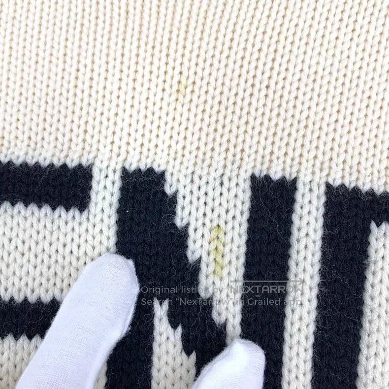 Fendi Fendi Ivory Logo Letter Embroidered Wool Crew Neck Long Sl Size US M / EU 48-50 / 2 - 9 Thumbnail