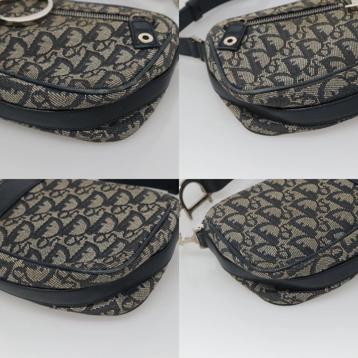 Dior DIOR Trotter Canvas Shoulder Bag Navy Silver Size ONE SIZE - 10 Thumbnail