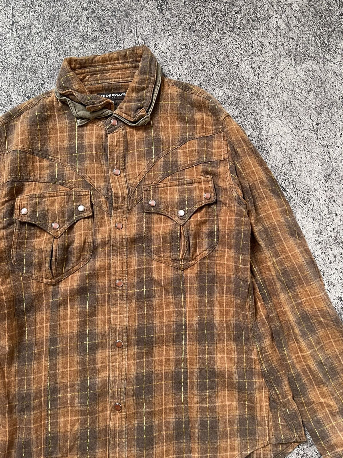 Japanese Brand HIDE AWAYS NICOLE CLUB FLANNEL SHIRT Size US M / EU 48-50 / 2 - 4 Thumbnail