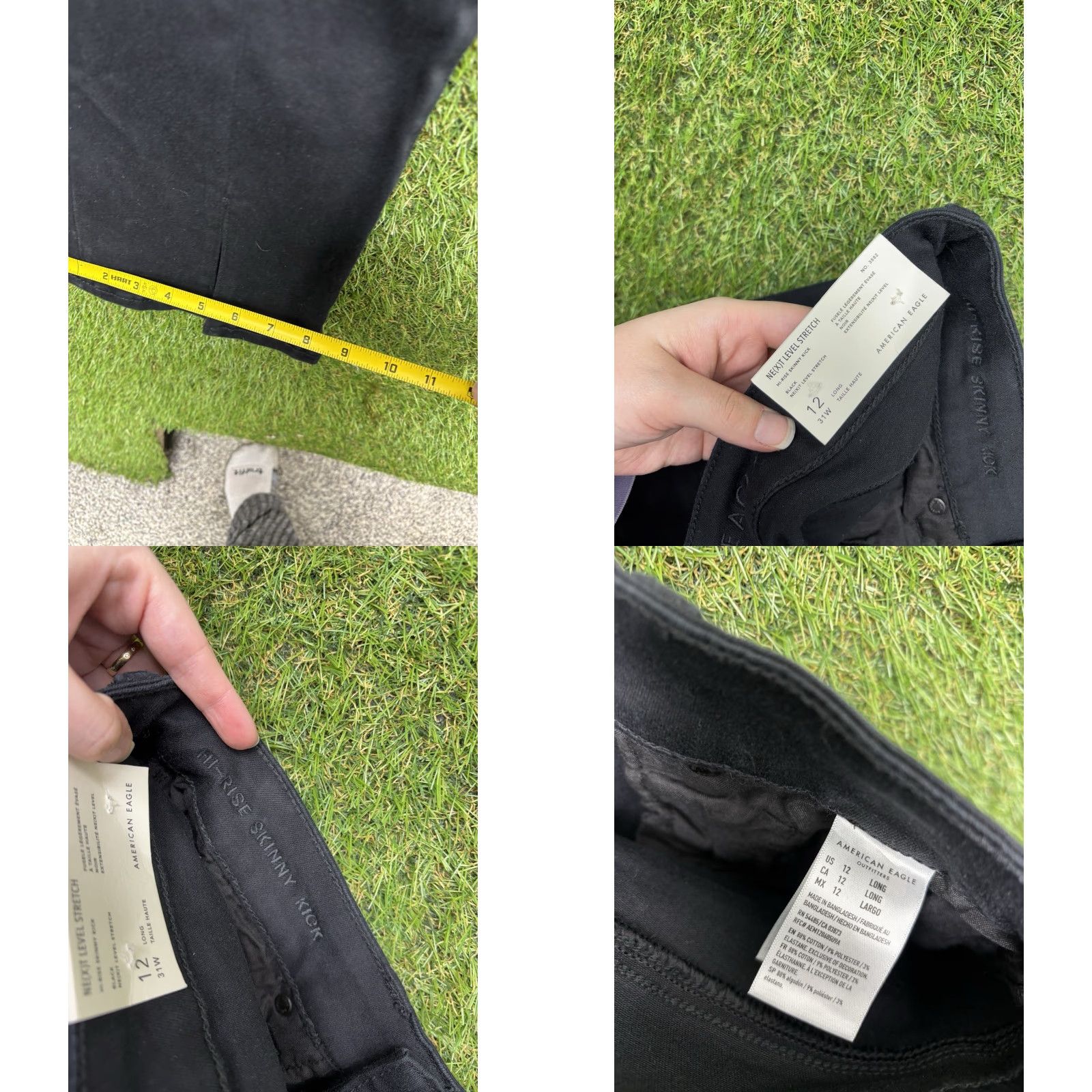 American Eagle Outfitters VINTAGE American Eagle Outfitters Jeans Womens 12 High Rise Skinny Kick Flare Black Denim NWT Size 34" / US 12 / IT 48 - 8 Thumbnail