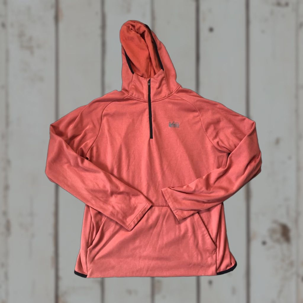 Vintage REI Co-op Pullover Hoodie Mens Large Red Fleece Lined Quarter Zip Outdoor Hiking Size US L / EU 52-54 / 3 - 1 Thumbnail