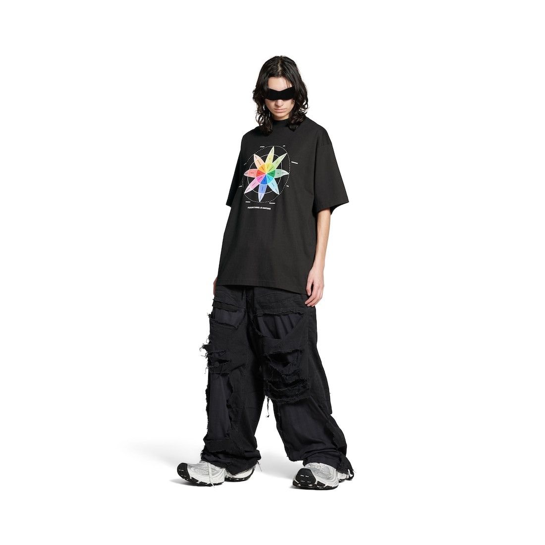 Balenciaga o1w1db10226 How Do You Feel? T-Shirt Medium Fit In Black Size XS / US 0-2 / IT 36-38 - 2 Thumbnail