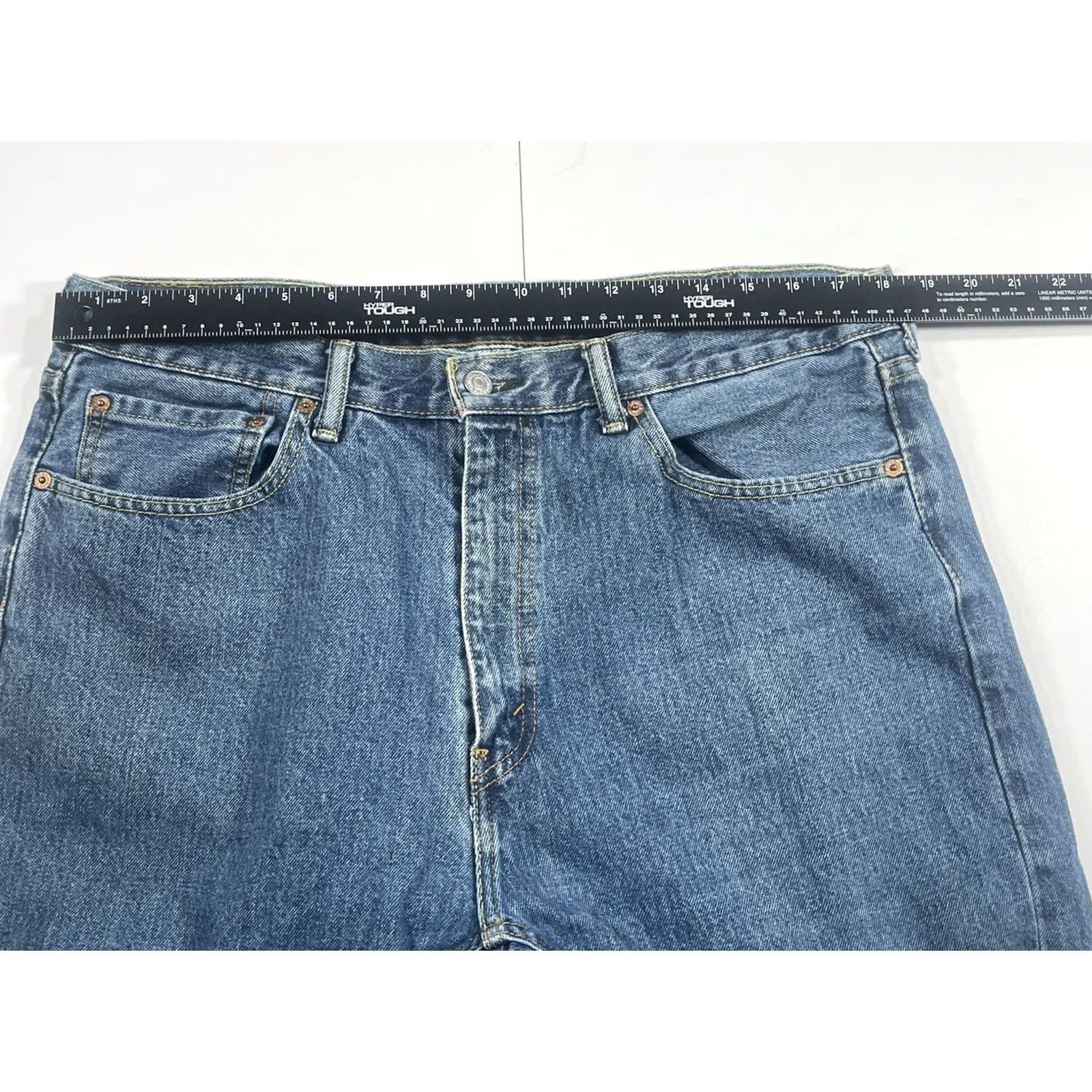 Levi's Levi'S Jeans Mens 38 Blue 38Wx32L Wash Strauss Straight Leg Denim Cotton Size US 38 / EU 54 - 3 Thumbnail