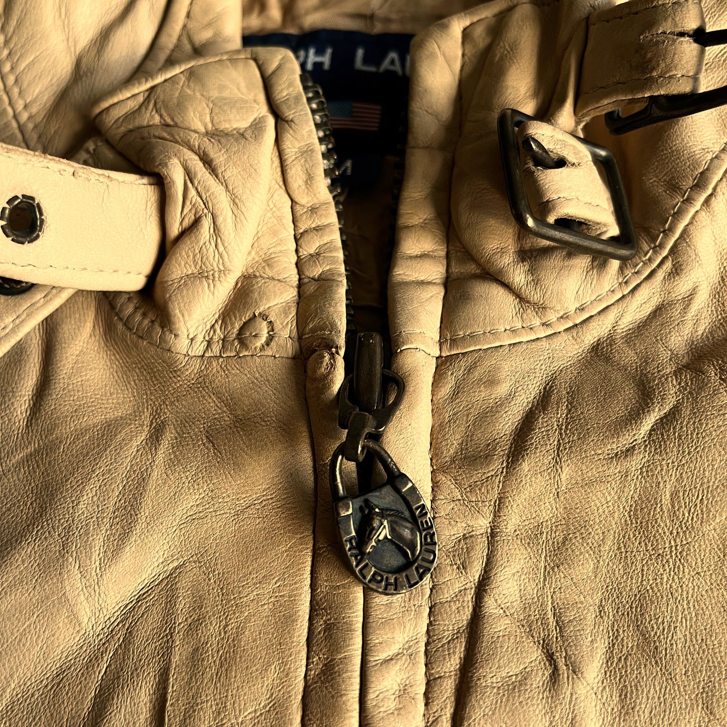 Ralph Lauren Vintage 90s Women's Ralph Lauren Leather Driving Jacket Size S / US 4 / IT 40 - 3 Thumbnail