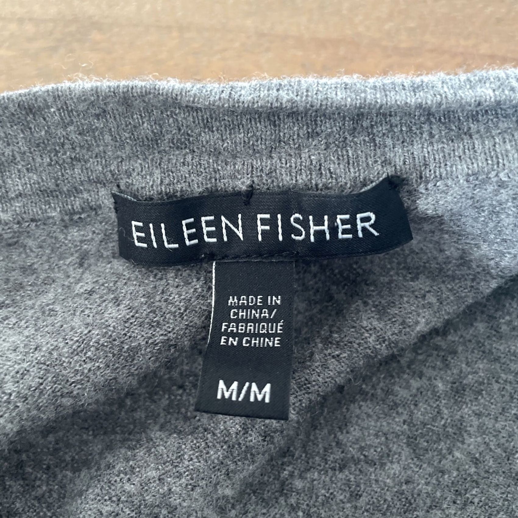 Eileen Fisher VINTAGE? No — Eileen Fisher Gray Merino Wool Blend Open Front Cardigan Sweater Womens M Size M / US 6-8 / IT 42-44 - 3 Thumbnail