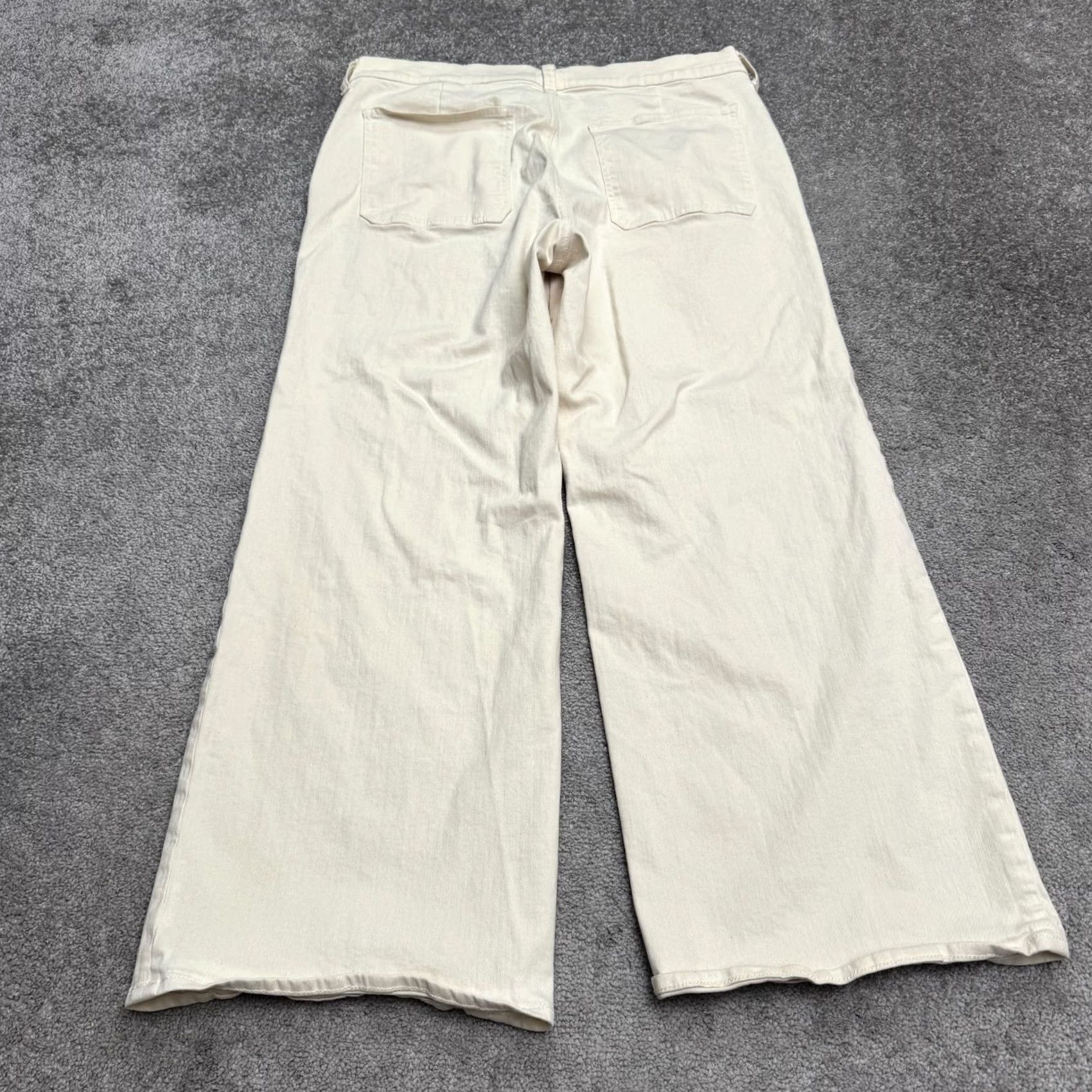 J.Crew VINTAGE J.CREW Wide-Leg Denim Jeans Women 32 Cream High Rise Cotton Stretch Casual 26x29 Size 24" / US 00 / IT 34 - 2 Thumbnail