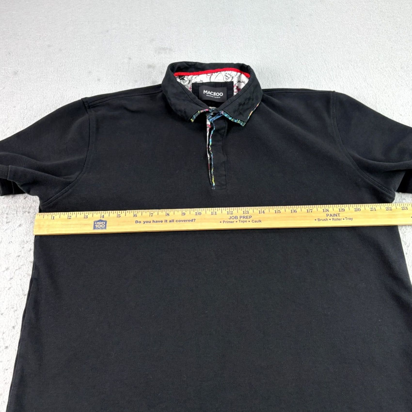 Maceoo Maceoo Polo Shirt Mens 2XL Black Slim Fit Contrast Collar Short Sleeve Shirt Polo Mens 2XL Black Slim Fit Collared Casual Shirt Size US XXL / EU 58 / 5 - 5 Thumbnail